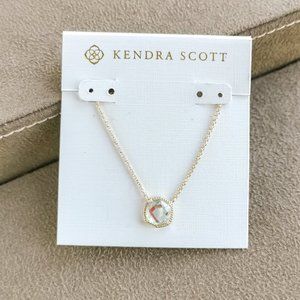 Davie / Pendant Necklace Gold Dichroic Glass NEW